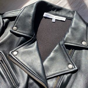 Rebecca Minkoff Wes' Perforated Panel Leather Moto Jacket